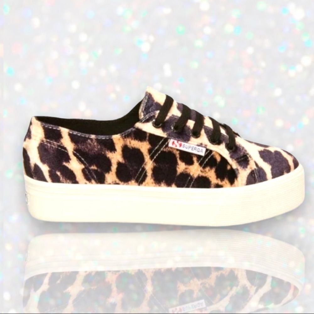 SUPERGA 2790 FANVELVETW LEOPARD SNEAKERS